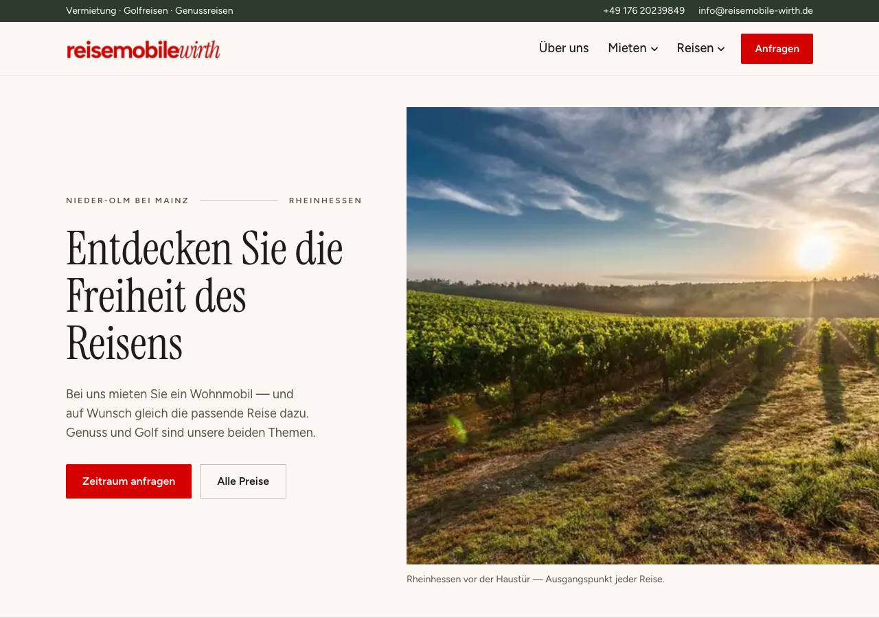 Die neue Seite am Computer