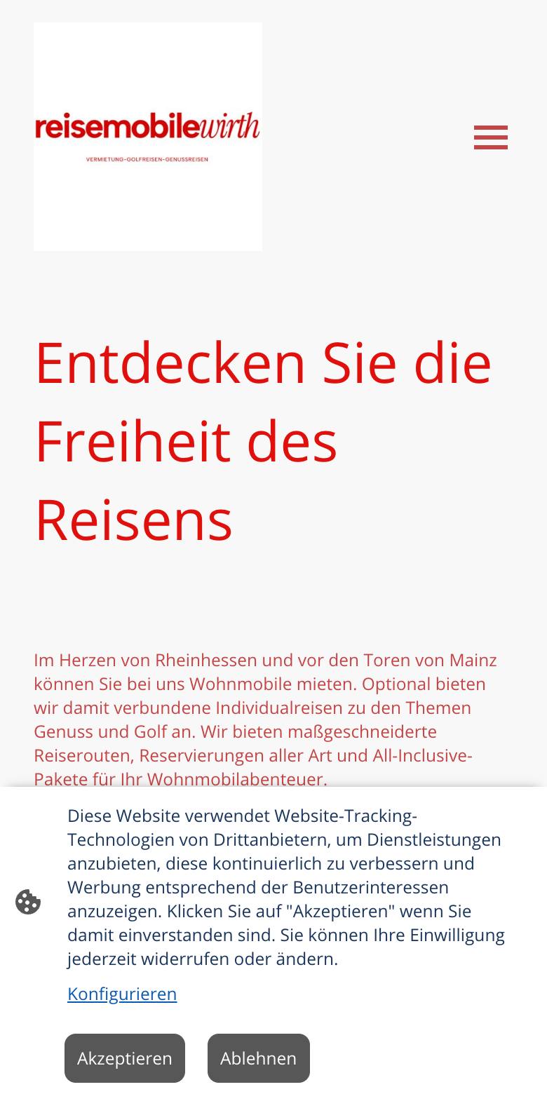 Die bestehende Seite am Handy